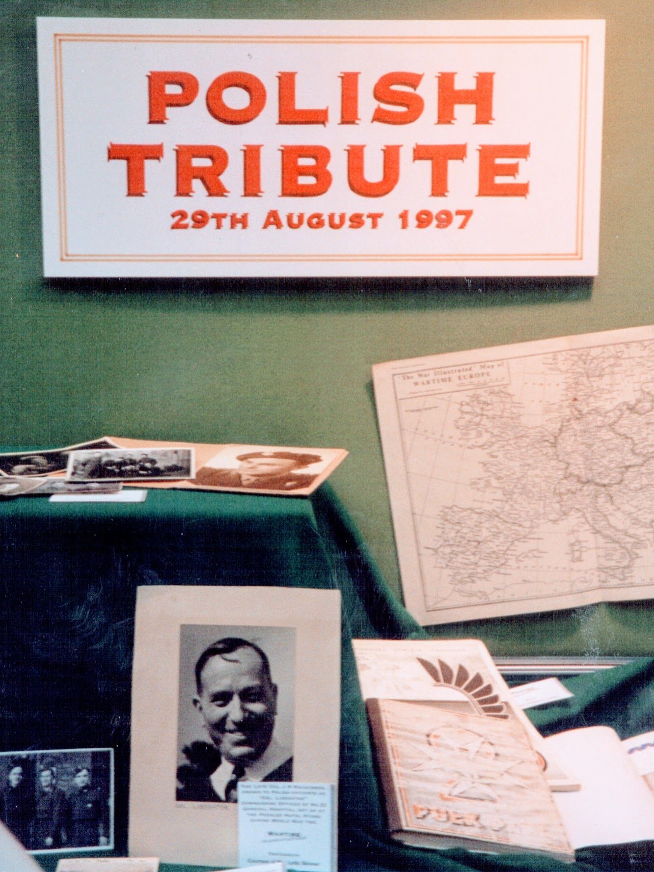 Polish Tribute memorabilia on exhibition display within the Hydropathic.