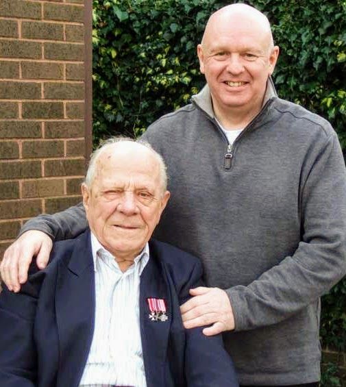 A wonderful moment of shared friendship between Romuald and Journalist Malcolm R Fane, pictured at his home in Gainsborough, Lincolnshire, England, during his final years.