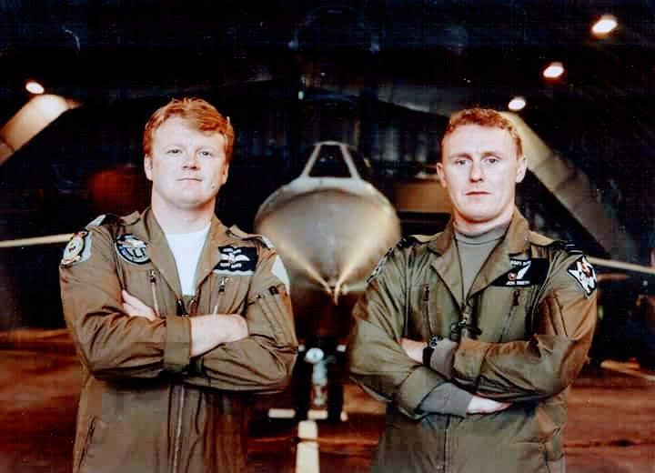 Two of the senior Royal Air Force F3 fighter pilots who took part in the dedicated flypast in tribute to Polish Forces.